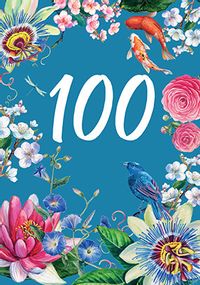 100th Birthday Flowers Card