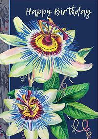 Passion Flowers Birthday Card