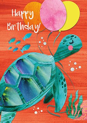 Cute Turtle Birthday Card