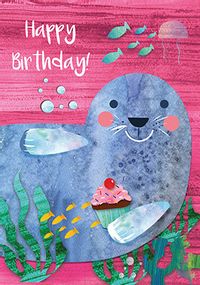 Cute Seal Birthday Card