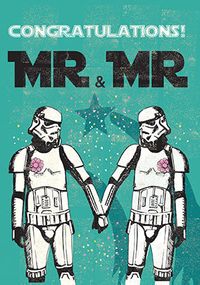 Congratulations Mr and Mr Storm Trooper Wedding Card