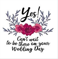 Can't wait until your Wedding Day Acceptance Card