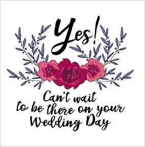 Can't wait until your Wedding Day Acceptance Card