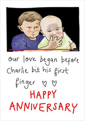 First Finger Anniversary Card