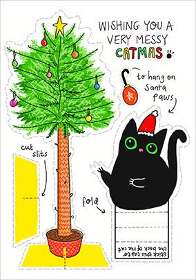A Very Messy Catmas Christmas Card