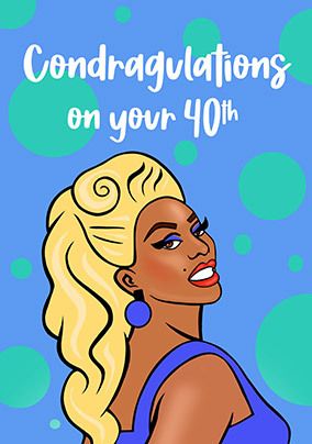 Condragulations on Your 40th Birthday Card