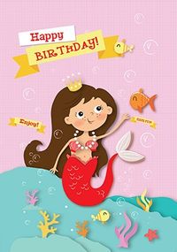 Tap to view Mermaid Birthday Card