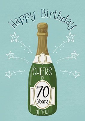 70 Years Of You Birthday Card