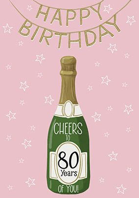 80 Years Of You Birthday Card