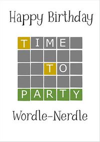 Time To Party Birthday Card