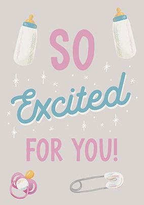 So Excited For You New Baby Card | Funky Pigeon