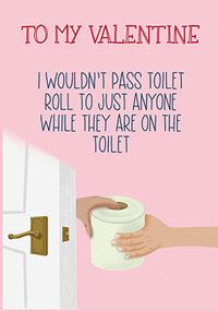 Toilet Roll Valentine Card