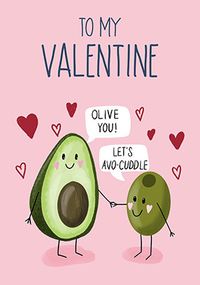 Olive And Avo Valentine Card