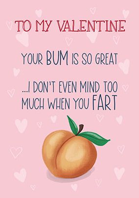 Great Bum Valentine Card