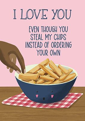 Chips Valentine Card