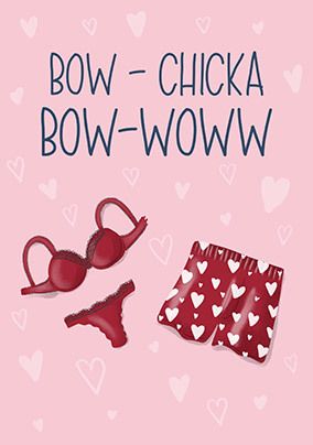 Bow - Chicka Valentine Card