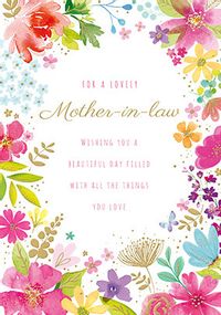 Lovely Mother in Law Floral Mother's Day Card