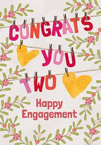 Tap to view Congrats You Two Engagement Card