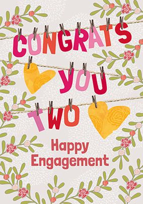 Congrats You Two Engagement Card