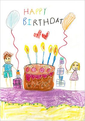 Amaaya's Happy Birthday Card - Junior Designer Winner Age 5