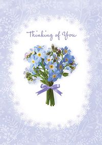 Thinking Of You Flowers Sympathy Card