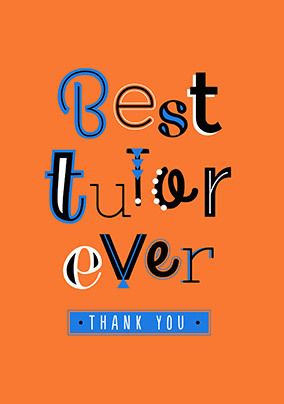 Best Tutor Ever Thank You Card