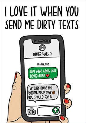 Dirty Texts Anniversary Card | Funky Pigeon Dirty Texts Anniversary Card | Funky Pigeon