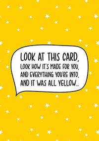 Tap to view All Yellow Birthday Card