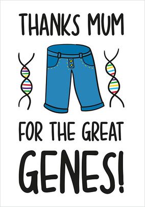 Great Genes Mothers Day Card
