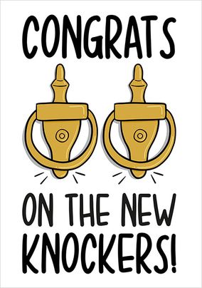 Congrats on the New Knockers New Baby Card