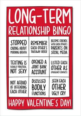 Bingo Valentine Card