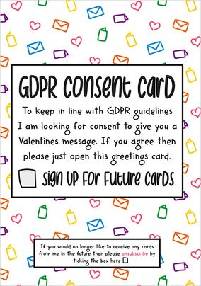 GDPR Card Valentine Card