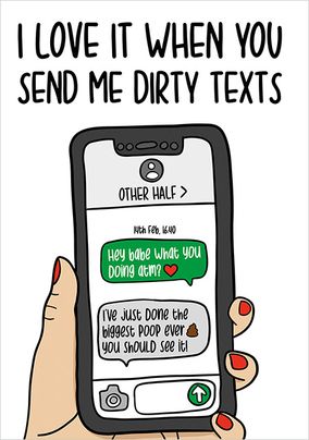 Dirty Texts Valentine Card
