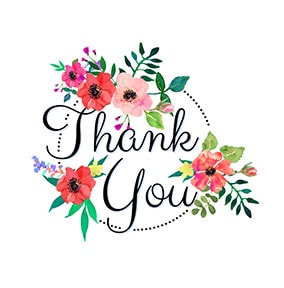 Thank You Floral Card | Funky Pigeon