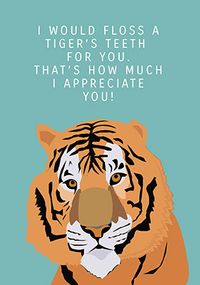 Tap to view Tiger Thank You Card