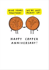 Nine Years Together Anniversary Card