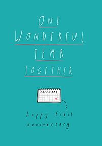 Tap to view One Wonderful Year Together Anniversary Card