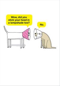 Head In A Lampshade Card