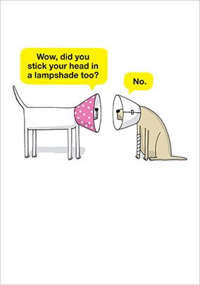 Head In A Lampshade Card