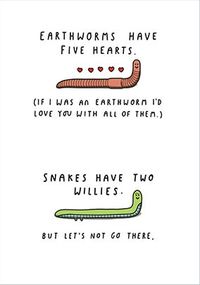 Tap to view Earthworms and Snakes Card1