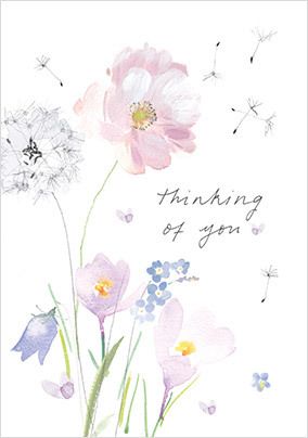 Thinking of You Flower Card