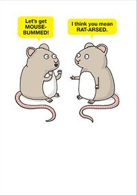 Mouse-bummed Birthday Card