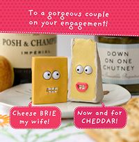 Tap to view Now And For Cheddar Engagement Card