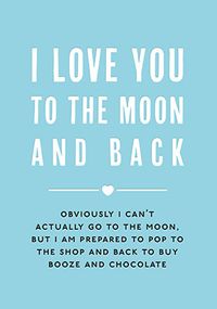 To The Moon & Back Valentine's Card