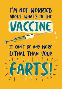 Tap to view Vaccine Can't be Worse than Your Farts Birthday Card