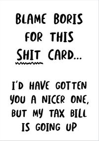 Tax Bill Going Up Funny Birthday Card