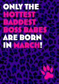 Tap to view March Boss Babe Birthday Card