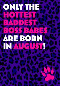 Tap to view August Boss Babes Birthday Card