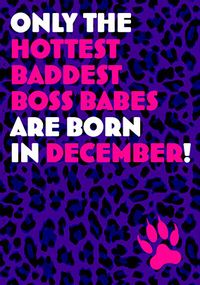 December Boss Babes Birthday Card