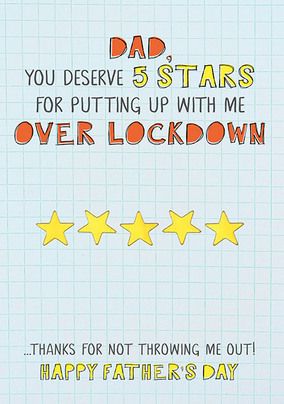 5 Star Review Father's Day Card